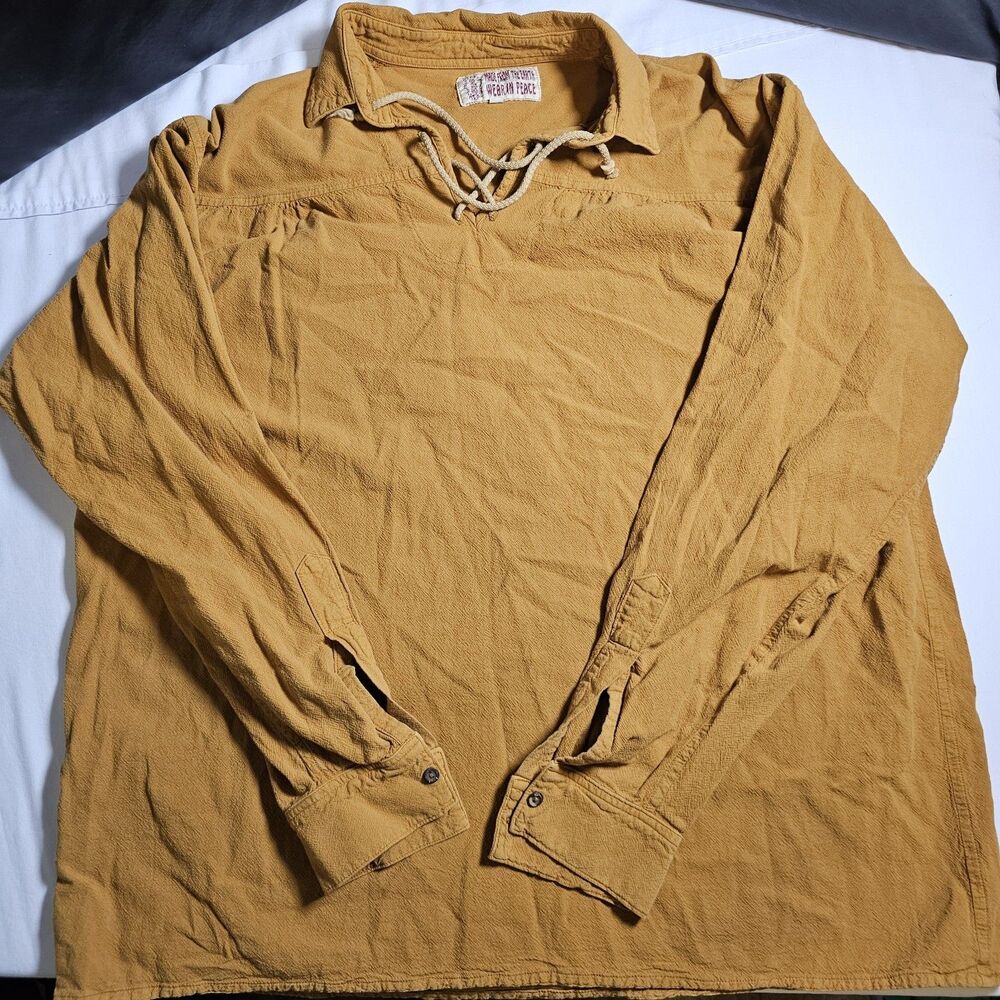 Boho Men's Gypsy Made Of The Earth Hippie Shirt Size XL Aladdin